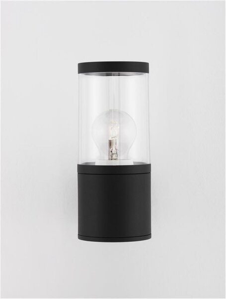 NOVA LUCE venkovní nástěnné svítidlo CETERA černý hliník a akryl E27 1x12W 220-240V IP54 bez žárovky 9002873