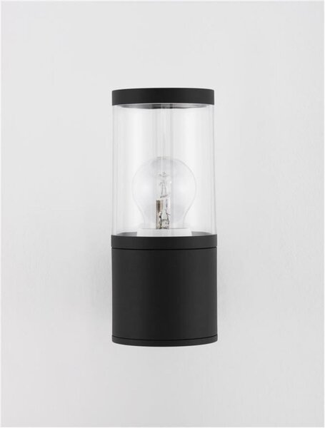 NOVA LUCE venkovní nástěnné svítidlo CETERA černý hliník a akryl E27 1x12W 220-240V IP54 bez žárovky 9002873