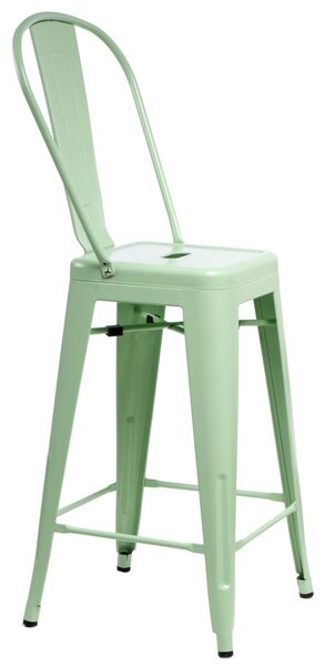 Barová stolička s opěradlem Iris Back zelená