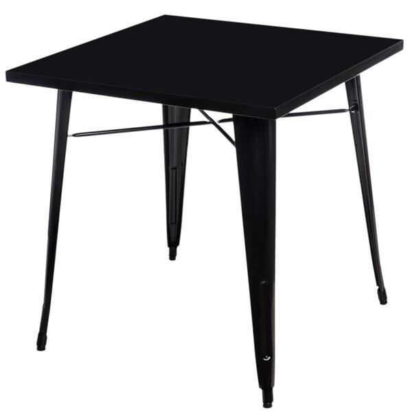Stůl PARIS černý, 76 x 76 cm, černá kov, kov