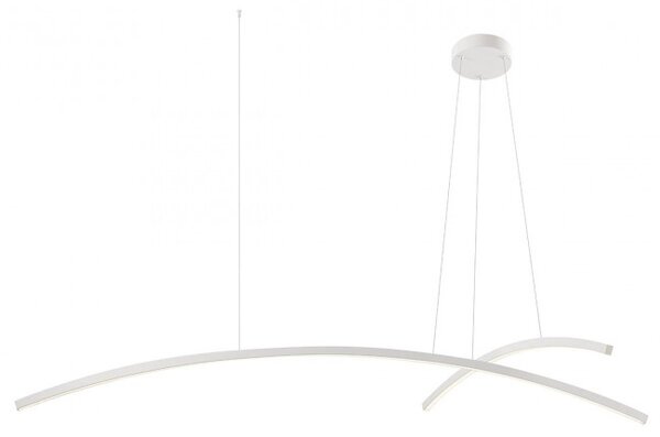 REDO Group 01-2101 Katana, moderní závěsné svítidlo nad stůl, 45W LED 3000K tříkrokové stmívání, bílá, délka 180cm