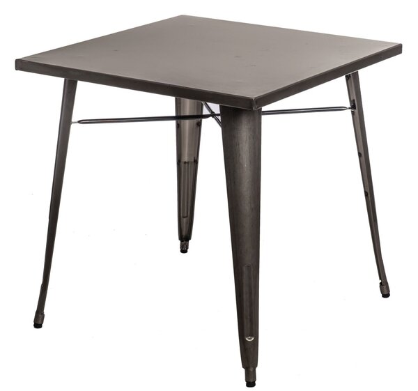 Stůl PARIS metalický, 76 x 76 cm, šedá kov, kov