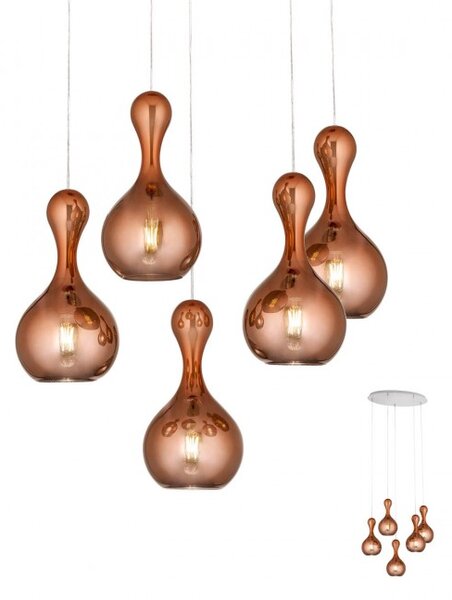 Redo Závěsné svítidlo Lob 5 Barva: Champagne