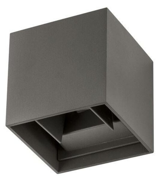 NOVA LUCE venkovní nástěnné svítidlo COMO tmavě šedý hliník LED 2x3W 3000K 3000K 220-240V nastavitelný úhel 0-90st. IP54 847407