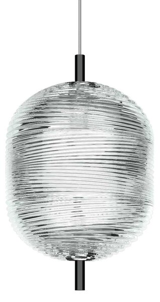 Lodes 16822 4227 Jefferson small, závěsné svítidlo ze skla a černého kovu, 1x3W LED 2700K stmívatelné, výška 23,5cm