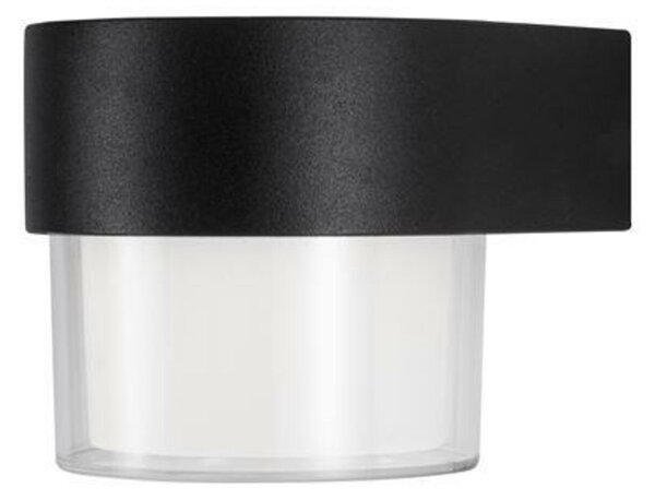 NOVA LUCE venkovní nástěnné svítidlo DARF černý hliník ABS difuzor LED 5W 3000K 100-240V 104st. IP65 světlo dolů 9925665