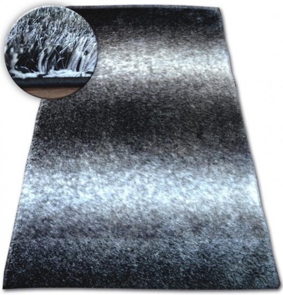 Luxusní kusový koberec Shaggy Ben šedý 80x150cm
