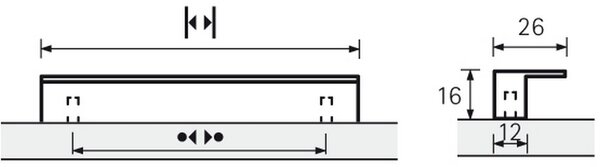 Hettich TRANI hliník 32 mm