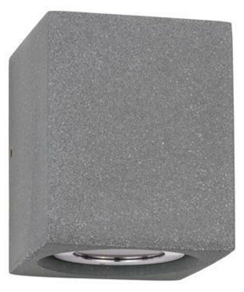 NOVA LUCE venkovní nástěnné svítidlo EMILE šedý beton skleněný difuzor LED 5W 3000K 120-230V IP65 světlo dolů 9540209