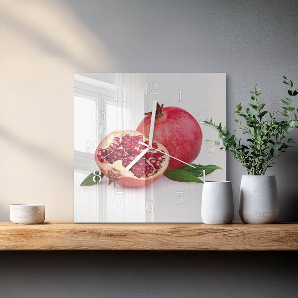 Skleněné hodiny Granát zskb-30x30-00089608