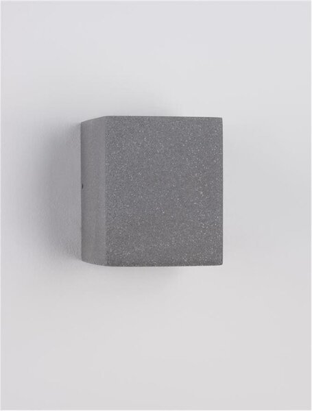 NOVA LUCE venkovní nástěnné svítidlo EMILE šedý beton skleněný difuzor LED 5W 3000K 120-230V IP65 světlo dolů 9540209