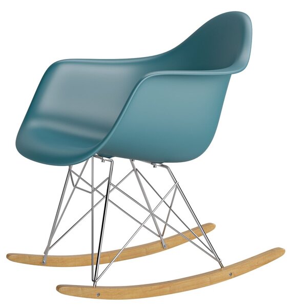 Židle P018 RR PP navy zelená inspirována rar, Sedák bez čalounění, Nohy: dřevo, , barva: zelená, s područkami chrom
