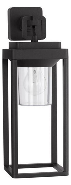 NOVA LUCE venkovní nástěnné svítidlo FIGO antracitový hliník a čirý akryl E27 1x12W 220-240V bez žárovky IP65 9492500
