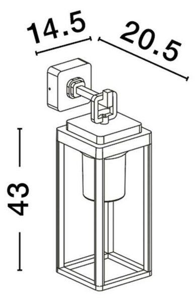 NOVA LUCE venkovní nástěnné svítidlo FIGO antracitový hliník a čirý akryl E27 1x12W 220-240V bez žárovky IP65 9492500