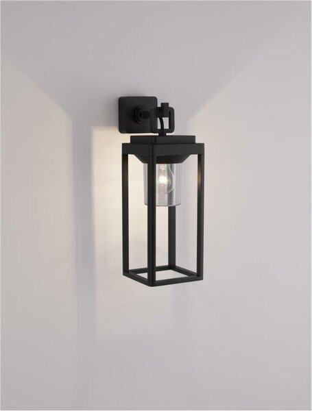 NOVA LUCE venkovní nástěnné svítidlo FIGO antracitový hliník a čirý akryl E27 1x12W 220-240V bez žárovky IP65 9492500