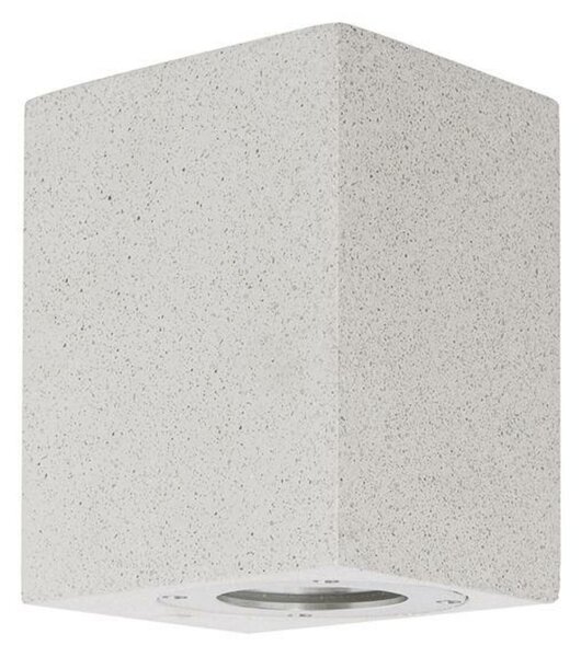 NOVA LUCE venkovní nástěnné svítidlo FUENTO bílý pískovec skleněný difuzor GU10 1x7W IP65 100-240V bez žárovky světlo dolů 9790541