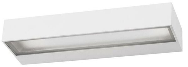 NOVA LUCE venkovní nástěnné svítidlo FUNGO bílý hliník skleněný difuzor LED 12W 3000K 220-240V 120st. IP65 světlo dolů 9027202
