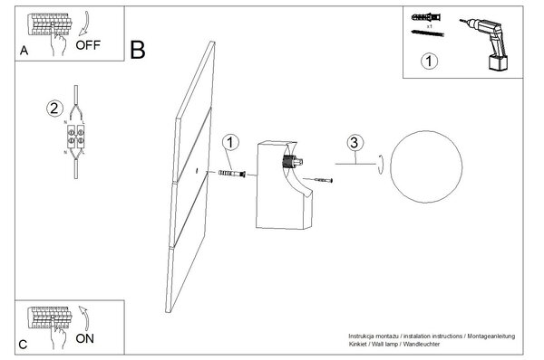 Sollux Lighting Nástěnné svítidlo BULBO přírodní dřevo