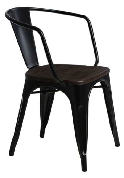 Židle Paris Arms Wood borovice broušená černá