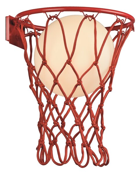 Mantra 7244 Basketball, červené nástěnné svítidlo ve tvaru basketbalového koše, 1xE27 průměr 30cm