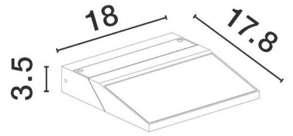 NOVA LUCE venkovní nástěnné svítidlo JIGRA antracitový hliník a čiré sklo LED 2W 3000K 3.7V 100st. IP65 solární s pohybovým čidlem 9492510