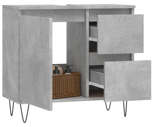 Koupelnová skříňka betonově šedá 65x33x60 cm kompozitní dřevo
