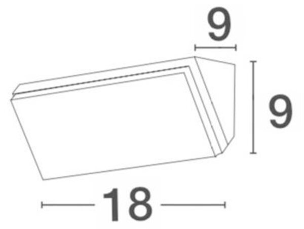 NOVA LUCE venkovní nástěnné svítidlo KEEN bílý hliník akrylový difuzor LED 12W 3000K 220-240V 108st. IP65 9270028