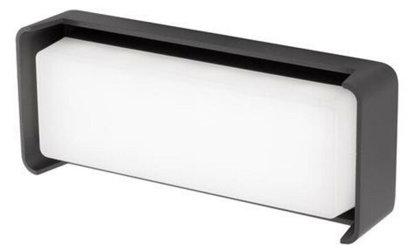 NOVA LUCE venkovní nástěnné svítidlo KEEN tmavě šedý hliník akrylový difuzor LED 12W 3000K 220-240V 75st. IP65 9160081