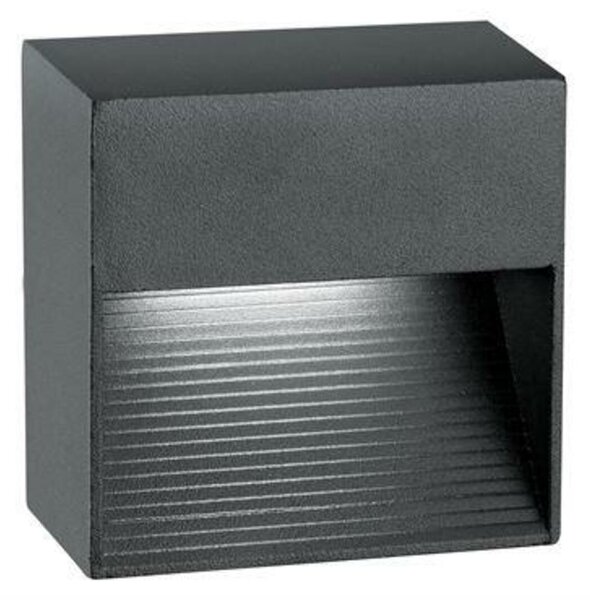 NOVA LUCE venkovní nástěnné svítidlo KRYPTON tmavě šedý hliník LED 3W 3000K 220-240V 15st. IP54 726408