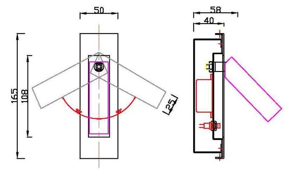 Mantra 6820 Gokova, bílé nástěnné svítidlo LED 3W 210lm 3000K, výška 16,5cm