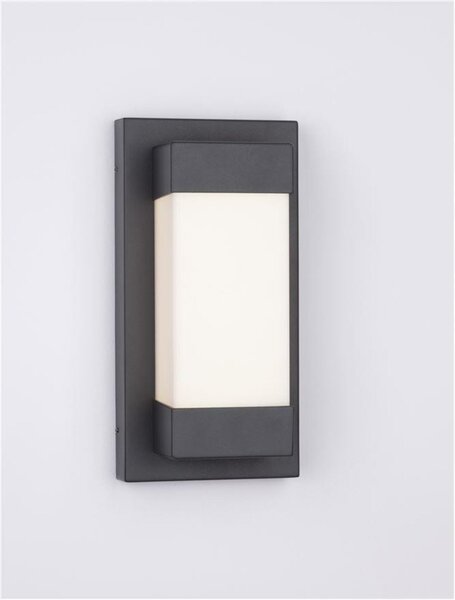 NOVA LUCE venkovní nástěnné svítidlo LETO černý hliník akrylový difuzor LED 18W 3000K 220-240V 120st. IP65 9060203