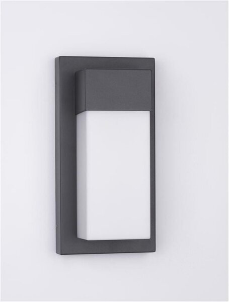 NOVA LUCE venkovní nástěnné svítidlo LETO černý hliník akrylový difuzor LED 18W 3000K 220-240V 120st. IP65 9060202