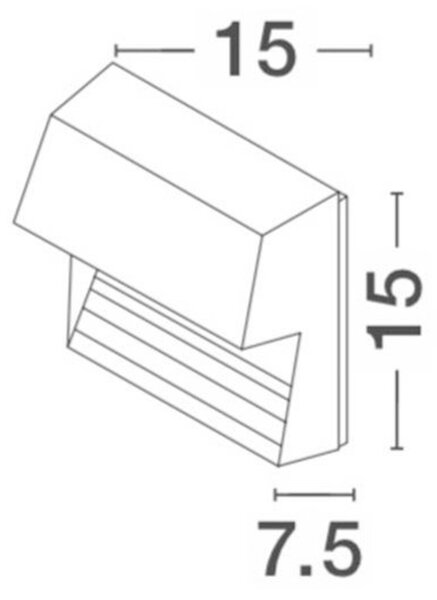 NOVA LUCE venkovní nástěnné svítidlo KRYPTON tmavě šedý hliník LED 6W 3000K 220-240V 32st. IP54 752250