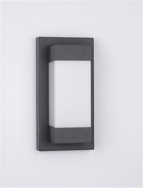 NOVA LUCE venkovní nástěnné svítidlo LETO černý hliník akrylový difuzor LED 18W 3000K 220-240V 120st. IP65 9060203