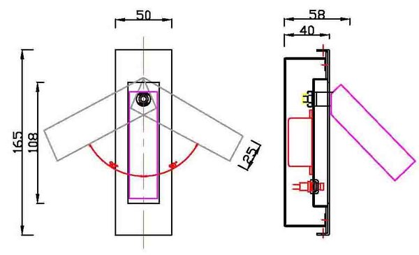 Mantra 6821 Gokova, černé nástěnné svítidlo LED 3W 210lm 3000K, výška 16,5cm