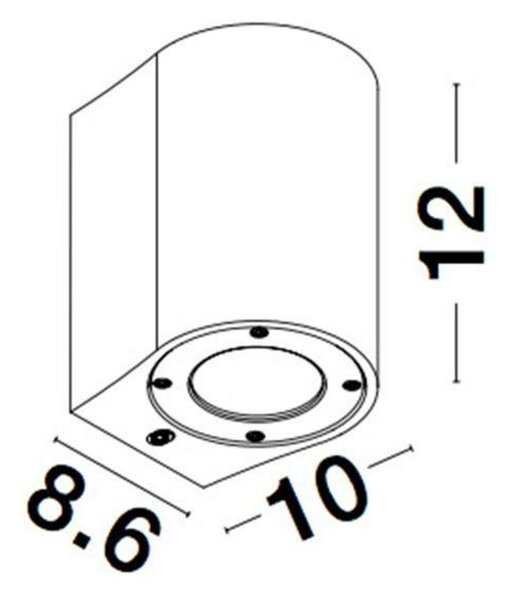 NOVA LUCE venkovní nástěnné svítidlo LIDO bílý pískovec skleněný difuzor GU10 1x7W IP65 100-240V bez žárovky světlo dolů 9790531