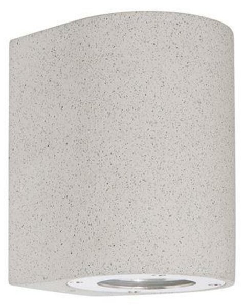 NOVA LUCE venkovní nástěnné svítidlo LIDO bílý pískovec skleněný difuzor GU10 1x7W IP65 100-240V bez žárovky světlo dolů 9790531