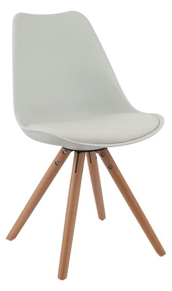 Židle NORDEN STAR PP bílá 1606, Sedák s čalouněním, buk, barva: bílá, bez područek
