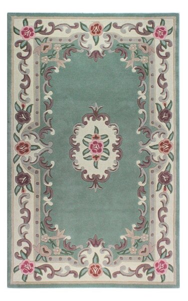 Zelený vlněný koberec Flair Rugs Aubusson, 75 x 150 cm