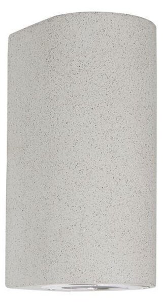 NOVA LUCE venkovní nástěnné svítidlo LIDO bílý pískovec skleněný difuzor GU10 2x7W IP65 100-240V bez žárovky světlo nahoru a dolů 9790521