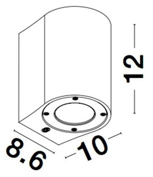 NOVA LUCE venkovní nástěnné svítidlo LIDO šedý beton skleněný difuzor GU10 1x7W IP65 100-240V bez žárovky světlo dolů 9790532