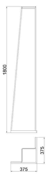 Mantra 7282 Minimal, moderní bílá stojací lampa, LED 20W 1500lm 3000K, výška 180cm