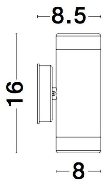 NOVA LUCE venkovní nástěnné svítidlo LIMBIO bílý akryl skleněný difuzor GU10 2x7W bez žárovky IP44 světlo nahoru a dolů 9010621
