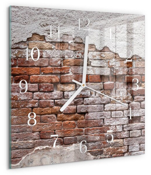 Skleněné hodiny Cihlový zskb-30x30-00086748