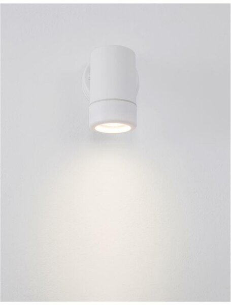 NOVA LUCE venkovní nástěnné svítidlo LIMBIO bílý ABS skleněný difuzor GU10 1x7W bez žárovky IP44 světlo dolů 9010601