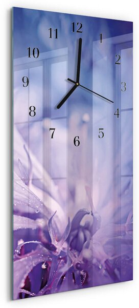 Skleněné hodiny vertikální Květ zsppc-30x60-00171858