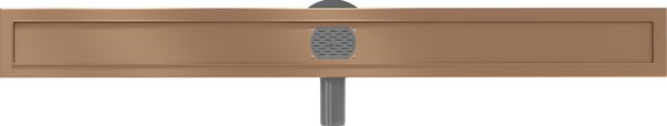 Mexen Flat 360°, lineární podlahový žlab 80 cm, měděná matná, 1C40080
