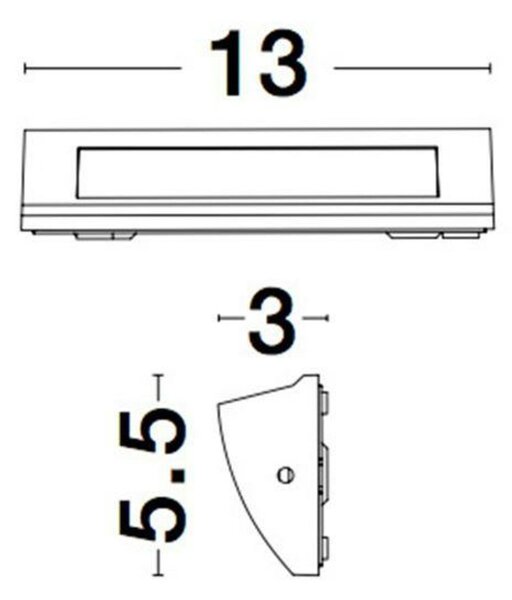 NOVA LUCE venkovní nástěnné svítidlo LIV tmavě šedý hliník a skleněný difuzor LED 3.5W 3000K 200-240V 120st. IP54 9018062