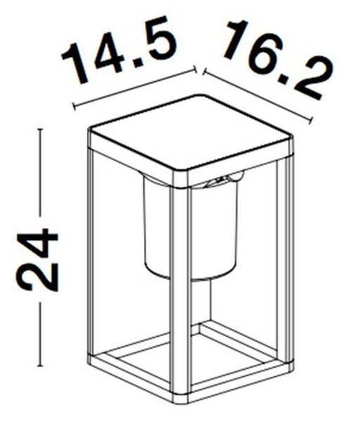 NOVA LUCE venkovní nástěnné svítidlo LOVETO antracitový hliník a akrylový difuzor LED 1.5W 3000K 3.7V 125st. IP65 solární / vypínač na těle / pohybový senzor 9120621