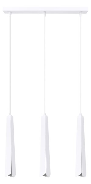 Závěsné svítidlo Prysm, 3x bílé kovové stínítko